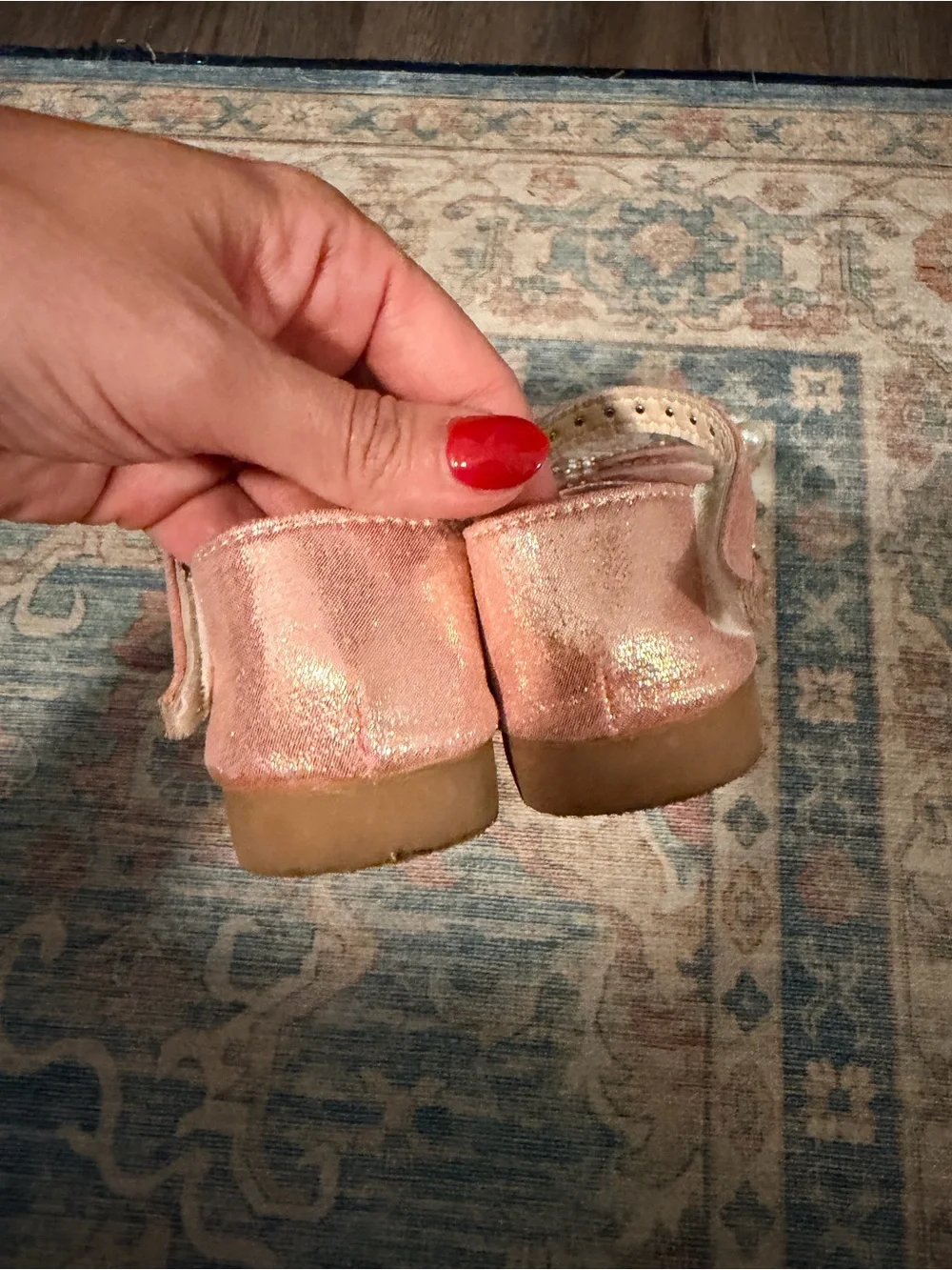 Girls Pearl Bow Dress Shoes - Pink